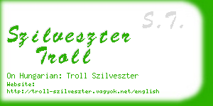 szilveszter troll business card